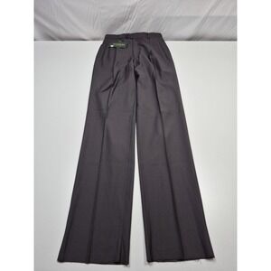 Zanieri Dress Pants Mens 30x36 Gray Wool Pleated Super 100s Unhemmed Italy NWT